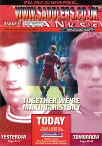 WALSALL v CARDIFF CITY 30 August 2003 FOOTBALL PROGRAMME - Picture 1 of 1