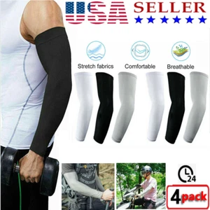 Paquete de 4 mangas de brazo de refrigeración UV protección solar deportes al aire libre para hombres y mujeres - Imagen 1 de 11