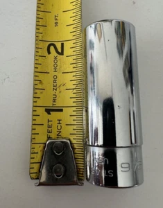 SNAP ON 9/16" STM18 1/4" DRIVE SAE 6 POINT DEEP CHROME SOCKET - Picture 1 of 4