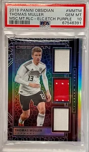 2019 Panini Obsidian Electric Etch Purple Relic #MMtM Thomas Muller PSA 10 POP 1 - Picture 1 of 2