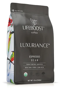 Lifeboost Organic Espresso Beans Whole - Non-Gmo Low Acid Single Origin Organic - Picture 1 of 12