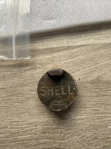 Tapa de lata de gasolina Shell tapa de latón - Imagen 1 de 4