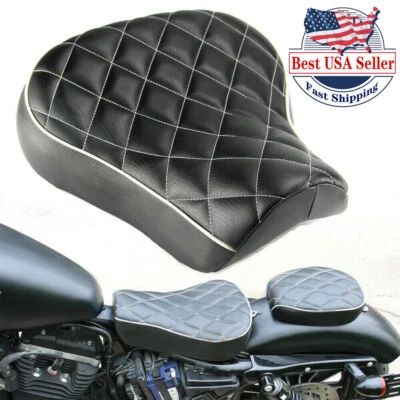 Asiento de conductor delantero solo para Harley Sportster 883 1200 personalizado XL1200C 1983-2003 Foto 1 de 4