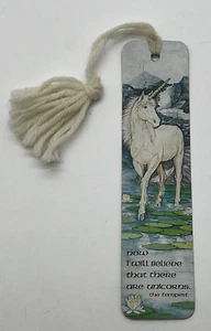 Marcador unicornio vintage años 70 1979 Sunshine Thoughts con borla - Imagen 1 de 6