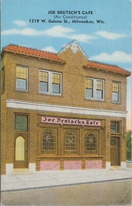 Joe Deutsch's Cafe Restaurant Milwaukee WI Wisconsin Leinen Postkarte F901 - Bild 1 von 2