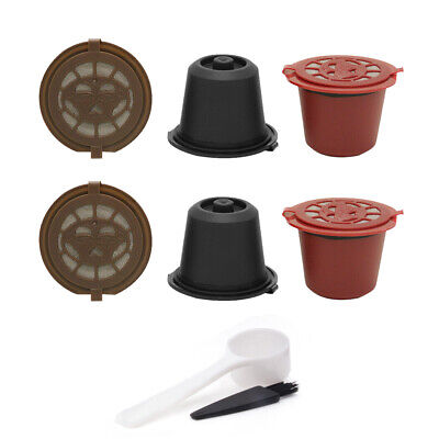 6PCS For Nespresso Maker Machine Refillable Reusable Coffee Filter Capsule Pods • 13.11$