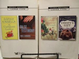 Reader's Digest Select Large Type Books Lot of 4=8 Novels VG Photos for titles - Picture 1 of 7