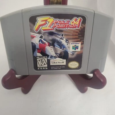 F1 Pole Position 64 Nintendo 64 N64 1997 Cartridge Only Label Wear  - Image 1 of 4