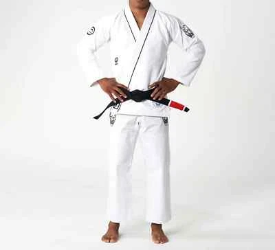 Fuji Suparaito Lightweight Mens Brazilian Jiu-Jitsu BJJ Gi - Dark Arts White - Image 1 of 4