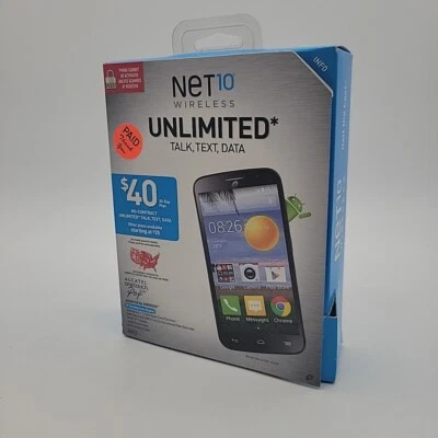 Brand New Sealed in Box  NET10 Alcatel One Touch PopSTAR2  Prepaid Android Phone - Image 1 of 4