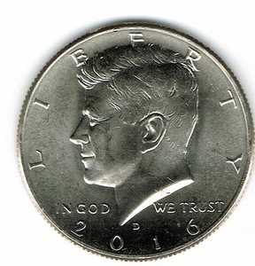 2016-D Brilliant Uncirculated Copper-Nickel Clad Copper Strike Half Dollar Coin! - Picture 1 of 2