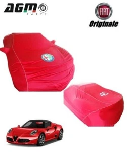 TELONE COPRIAUTO DA INTERNO TELO ROSSO + LOGHI ORIGINALE ALFA ROMEO 4C 50529285 - Foto 1 di 7