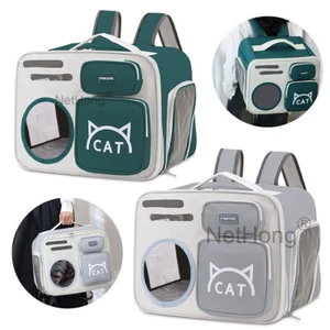 Astronaut Window Dog Cat Carrier Breathable Backpack Pet Travel Bag Transparent. - Picture 1 of 12
