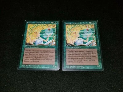 MTG 1x Revised green rare HP Italian FBB Verduran Enchantress - ships w/ track - Image 1 of 2