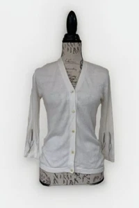 Daniel Hechter Cardigan Ivory Size Small EUR 38 - Picture 1 of 8