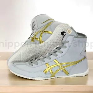 【Auf Lager】ASICS Ringerschuhe Neu Modell 1083A001 EX-EO TWR900 Grau x Gold - Bild 1 von 2