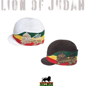 Conquering Lion Of Judah Rasta Caps Kufi Hat Beanie hat Cap Reggae Marley S/M - Picture 1 of 15