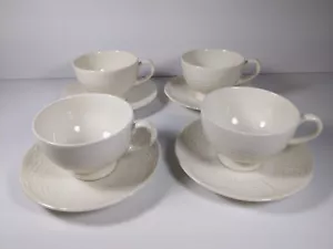 4 - Juegos de tazas y platillos de patas de Wedgwood sauce tejido Barlaston Etruria China - Imagen 1 de 11