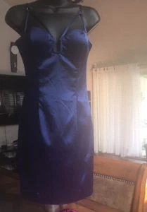 Bebe Size 8 Dark Blue Dress - Picture 1 of 6