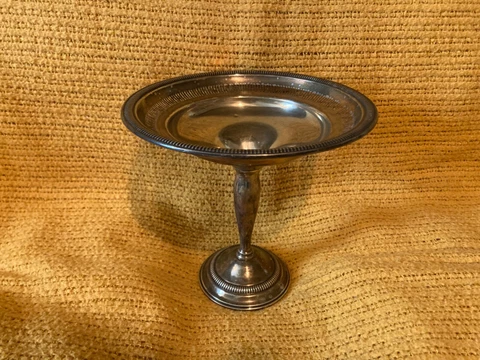 Kenilworth Sterling Silver Compote, Vintage, 31, Holloware, 1950s, Weighted Cover