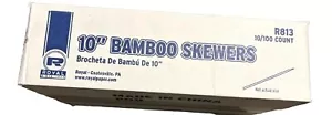 Royal 10" Bamboo Skewers Case Of 1000 (10 Packs Of 100) - Picture 1 of 4
