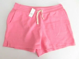 Gap Women's Shorts Pink SIZE XS Cotton Terry Cloth Pull-On Drawstring NEW - Picture 1 of 4