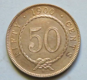Sarawak. 1900-H 50 Cents.. aEF/EF - Part Lustre - Imagen 1 de 4