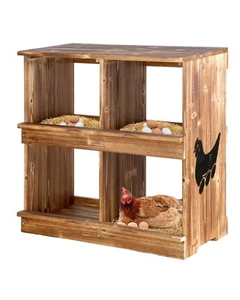 Nesting Boxes for Chickens - Wooden Chicken Nesting Box for Chicken Coop Acce... - Picture 1 of 6