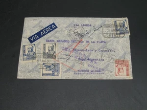 Spain 1937 censored airmail cover to argentina *23462 - Bild 1 von 2