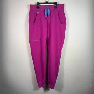 FIGS Women's Jogger Scrub Pants Pink Drawstring Pockets Medical XXSP - Picture 1 of 12