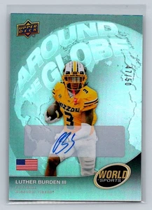 Autógrafo UD World of Sports Luther Burden 2025 - Alrededor del mundo RC - 47/50 - Imagen 1 de 3