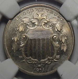 1873 NGC PF66 CAMEO CLOSED 3 SHIELD NICKEL - Picture 1 of 4