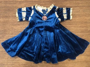 Build-A-Bear BABW Disney Princess Brave Merida Blue Velvet Costume Dress - Picture 1 of 5