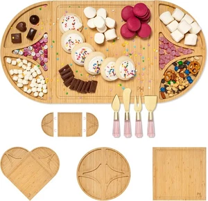 Paris Hilton Charcuterie Board and Serving Set, Customizable 24, Pink  - Picture 1 of 8