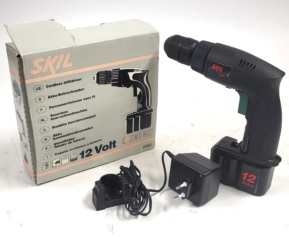 SKIL 2350 Perceuse sans Fil Tournevis –12V– Batterie & Chargeur – Boite – Works - Photo 1/4
