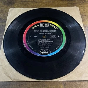 NANCY WILSON TODAY, TOMORROW, FOREVER 7 inch jukebox 33 rpm mini LP - Picture 1 of 2