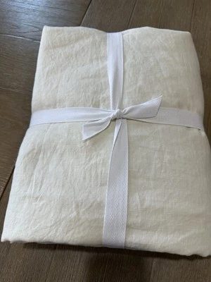 West Elm European Linen Duvet cover Alabaster King Cal King - Image 1 of 2