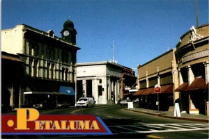Petaluma Downtown Buildings California Postcard C253 - Picture 1 of 2