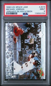Michael Jordan 1996 cubierta superior Space Jam pantalla plateada #JS13 PSA 9 como nuevo - poco pop - Imagen 1 de 2