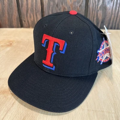 Vintage Texas Rangers Snapback Hat American Needle Black Side Logo 90s Y2k Wool - Image 1 of 4
