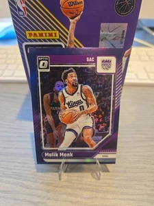 2024 Panini Donruss Optic Malik Monk #17 púrpura Prizm color coincide Sacramento - Imagen 1 de 3
