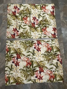 Tommy Bahama-DAINTREE TROPIC-(2) Standard Shams-Orchideen/Palmblätter/Tropical 🌴 - Bild 1 von 10