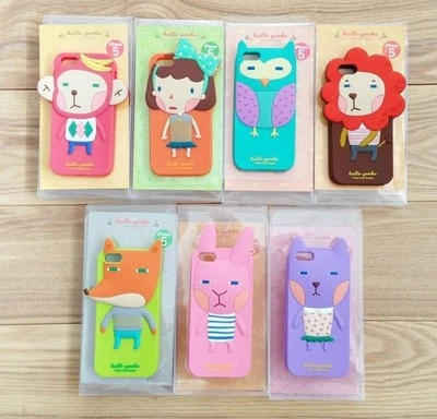 Apple iPhone 5S SE 2016 - Romane Momo Silicone Rubber Cute 3D Animal Case Cover - Image 1 of 4
