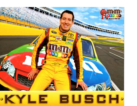 2012 KYLE BUSCH "M&M'S" #18 NASCAR SPRINT CUP SERIES  POSTCARD Cover