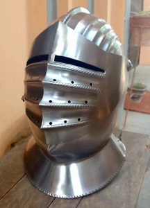 Deutscher Maximilian Helm kampfbereit hochwertiger Maximilian Mittelalterhelm - Bild 1 von 4