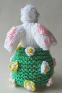 KNITTING PATTERN Easter Bunny Rabbit & Flowers Chocolate Orange Cover Cosy - Picture 1 of 3