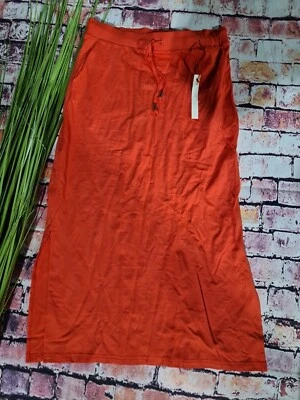 Street One Damen Rock Jerseyrock rot orange Ton Lang Gummibund (1 035) NEU  - Bild 1 von 3