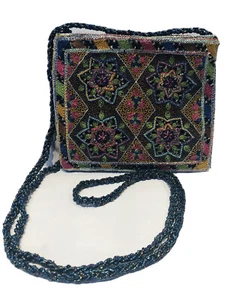 Pierre Urbach Henri Bendel Multicolor Star Embroidered Beaded Mini Crossbody Bag - Picture 1 of 6