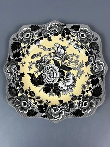Spode Archive Collection 9" Plate "British Flowers-Poppy"Yellow Black Pls READ - Picture 1 of 13