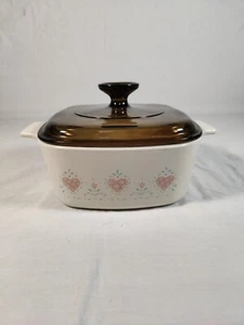 Corning Ware Forever Yours Casserole Dish A 1.5-B 1.5 Liter W/ Amber Pyrex Lid - Picture 1 of 12